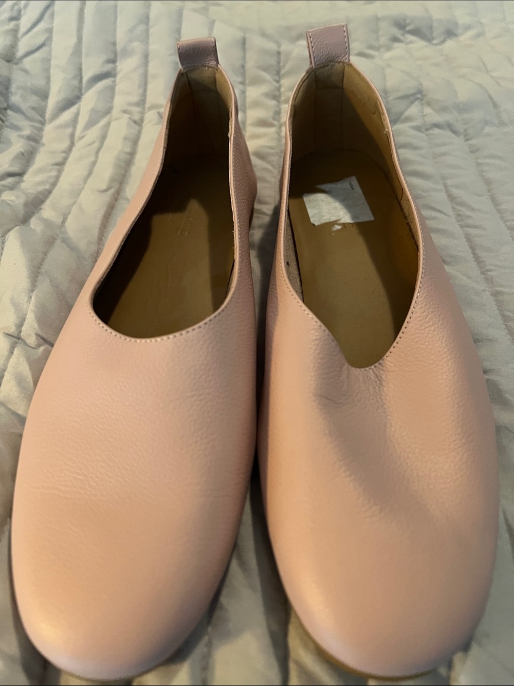 Everlane Blush Pink Leather Slip-On Flats